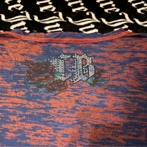 Red and blue blinged y2k fitted t-shirt!!! - Picture 3 of 4